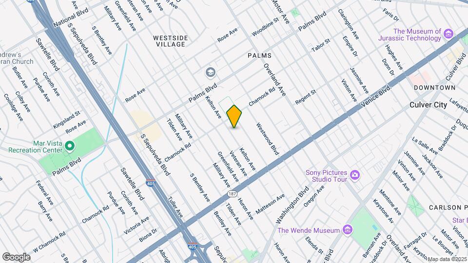 3636 Kelton Ave, Unit #C Map and Location Details