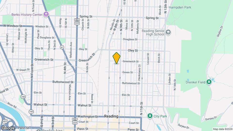 537 Cedar St Map and Location Details