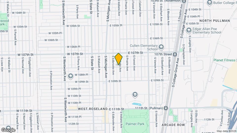 10758 S Indiana Ave Map and Location Details