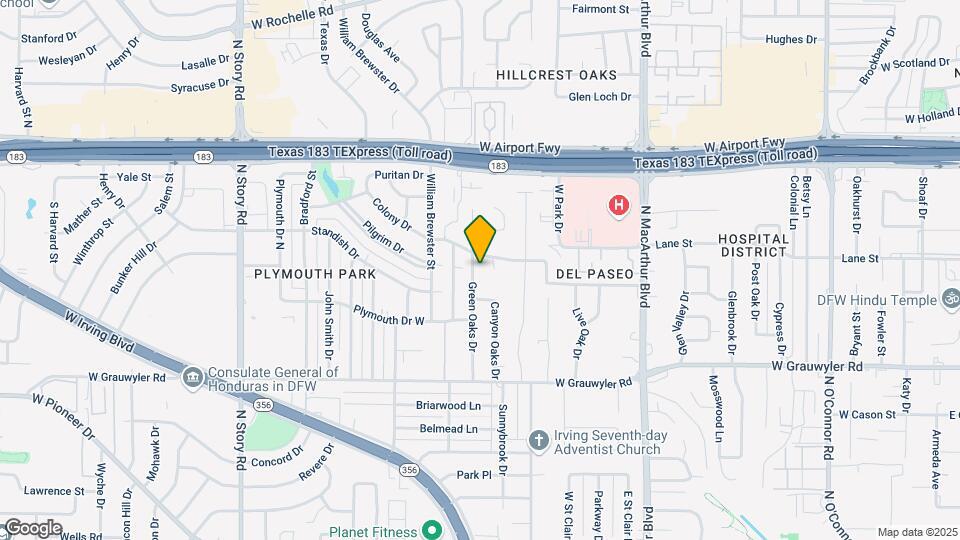 1710 Green Oaks Dr Map and Location Details