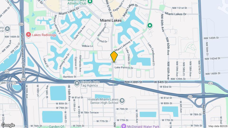 6580 Lake Blue Dr Map and Location Details