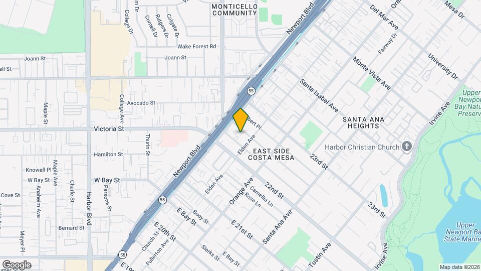 133 Cecil Pl, Unit East side Costa Mesa Mapa y Detalles de la Ubicación