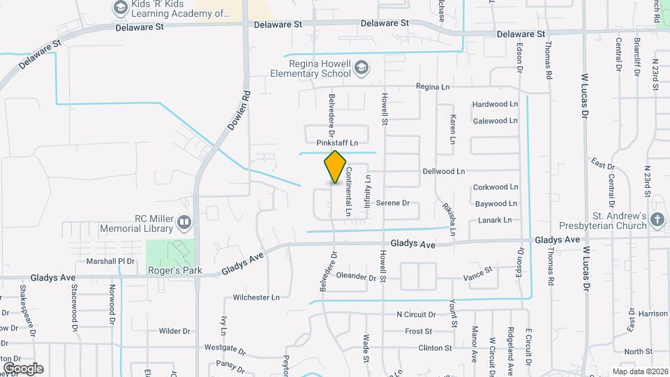 1510 Belvedere Dr Map and Location Details