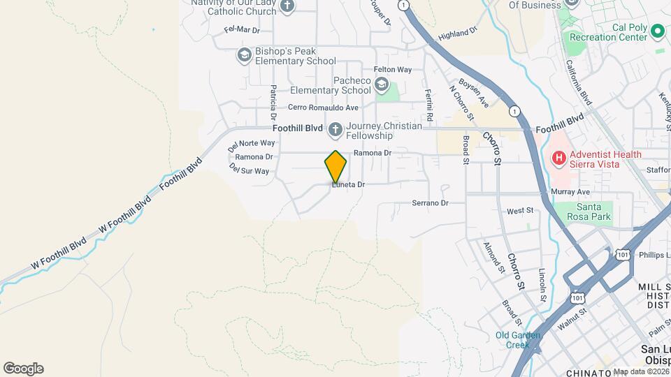 299 Hermosa Way Map and Location Details