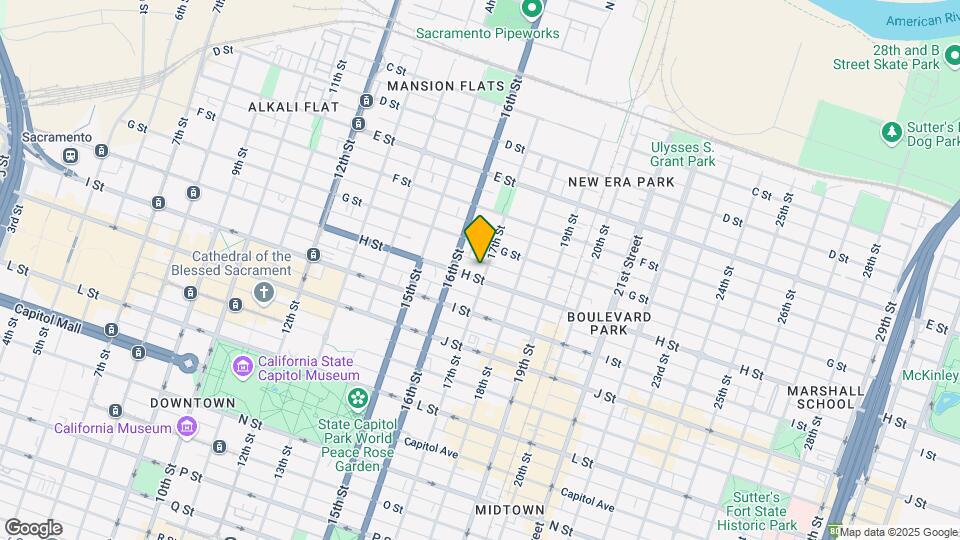 1627-1631 H St Map and Location Details