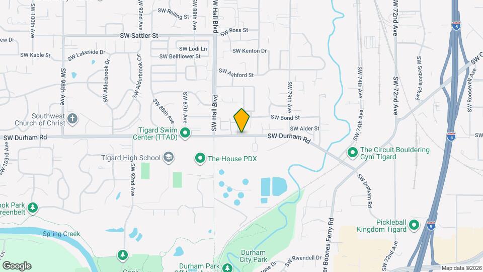 8363 SW Durham Rd Map and Location Details