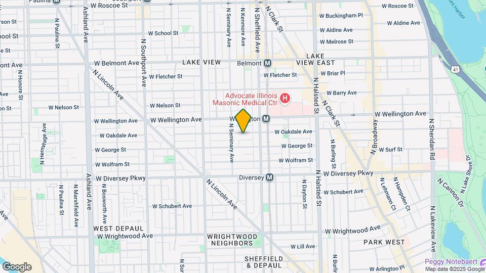 1037 W Oakdale Ave Mapa y Detalles de la Ubicación
