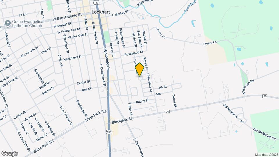 820 Neches St Map and Location Details