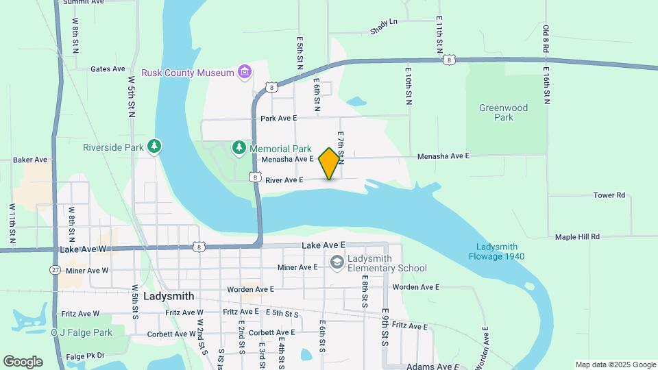 610 E River Ave Map and Location Details