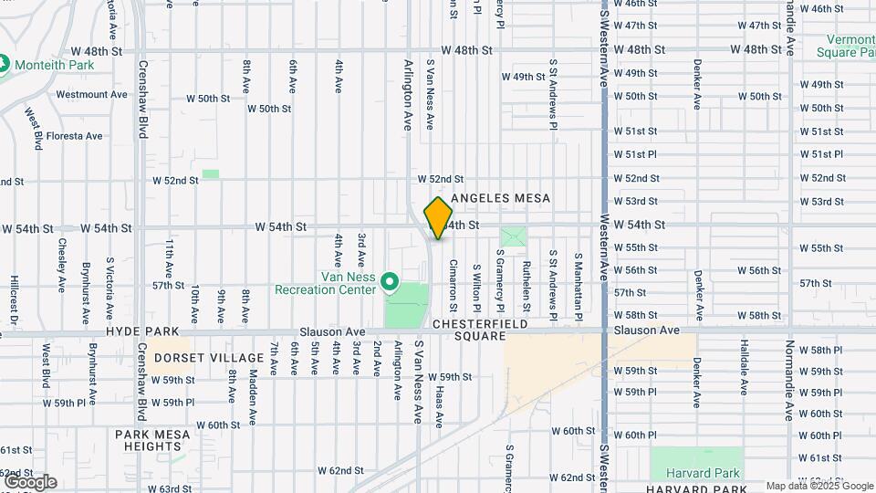 5424 S Van Ness Ave Mapa y Detalles de la Ubicación