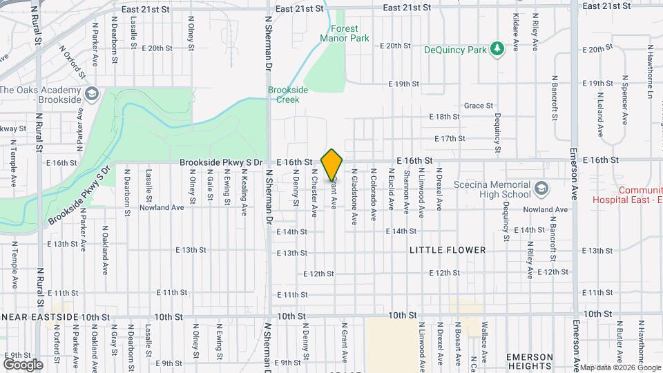 1506 N Grant Ave Map and Location Details