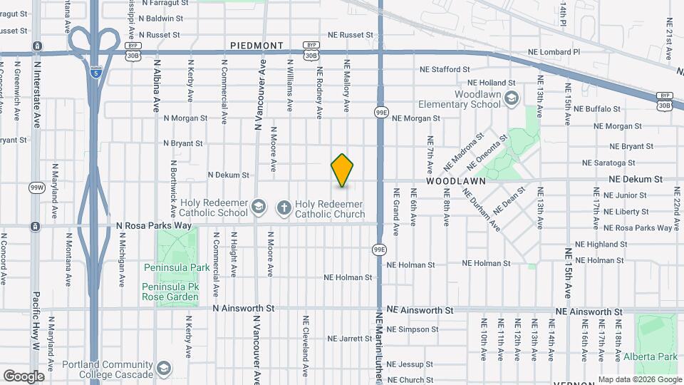 6705 NE Mallory Ave Map and Location Details