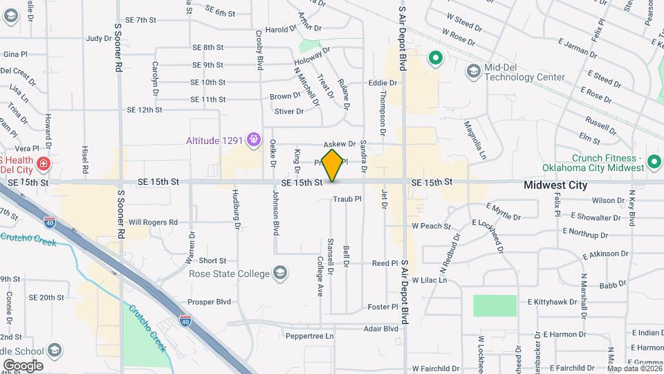 6608 SE 15th St Map and Location Details
