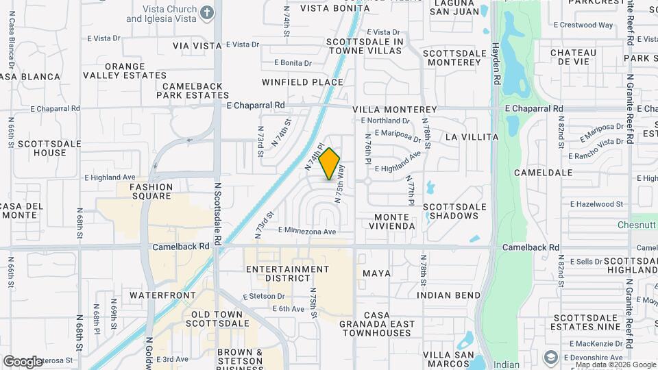 7526 E Coolidge St Mapa y Detalles de la Ubicación