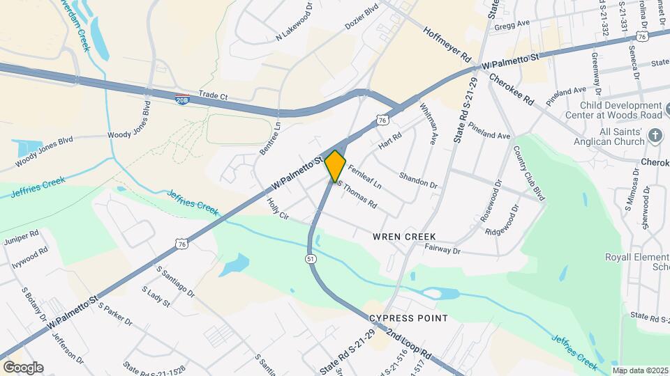 403 S Thomas Rd Map and Location Details