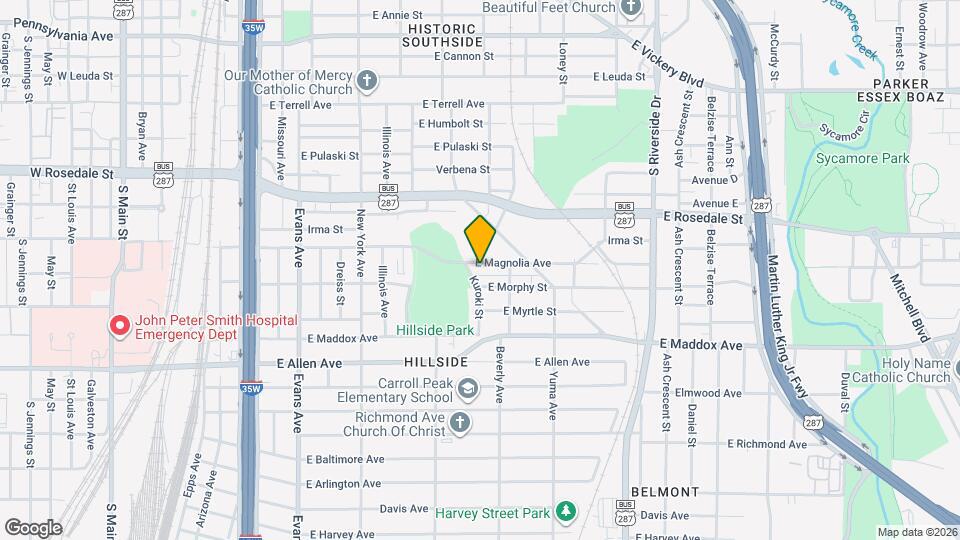 1208 E Magnolia Ave Map and Location Details