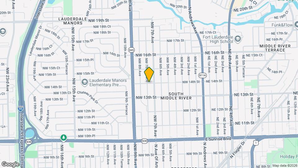 1344 NW 7th Terrace Map and Location Details