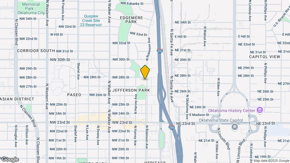 2813 N Robinson Ave Mapa y Detalles de la Ubicación