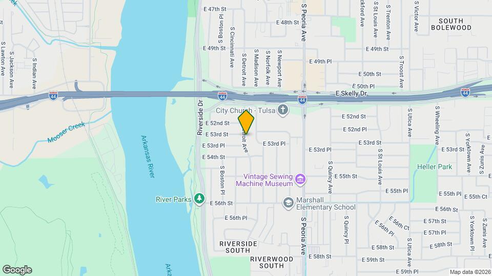 5307 S Detroit Ave Mapa y Detalles de la Ubicación