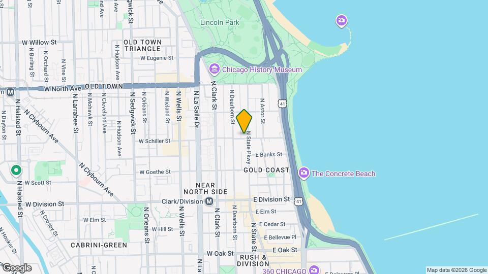 1400 N State Pkwy Map and Location Details