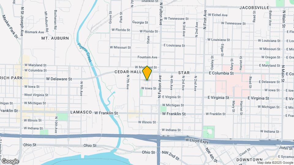 1310 W Delaware St Map and Location Details