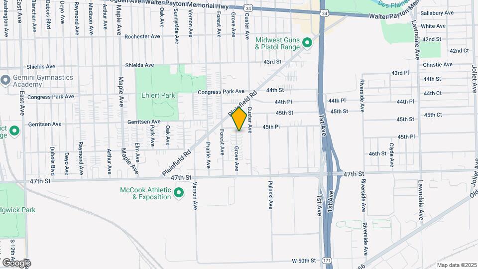 4511 S Grove Ave Mapa y Detalles de la Ubicación