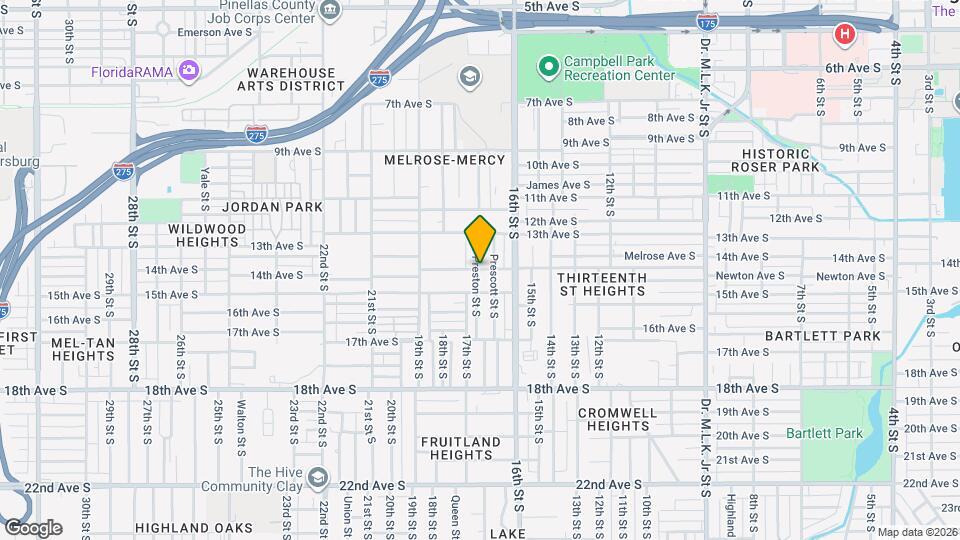 1701 14th Ave S Map and Location Details