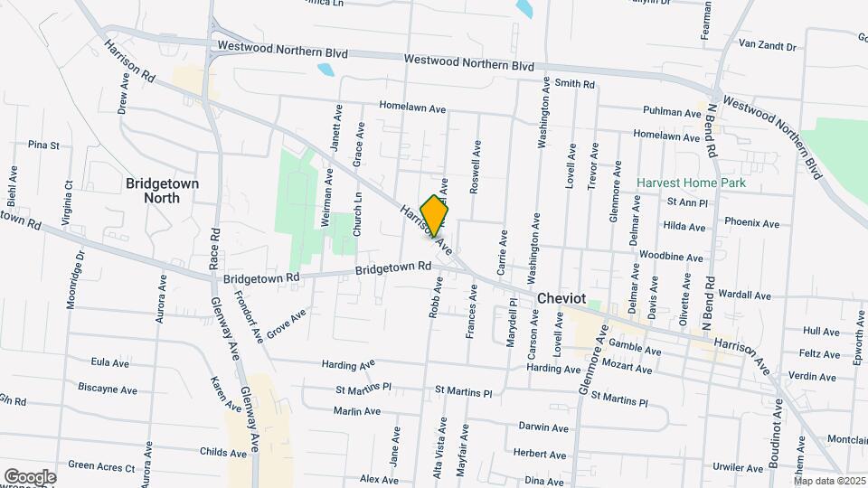 4151-4153 Harrison Ave Mapa y Detalles de la Ubicación