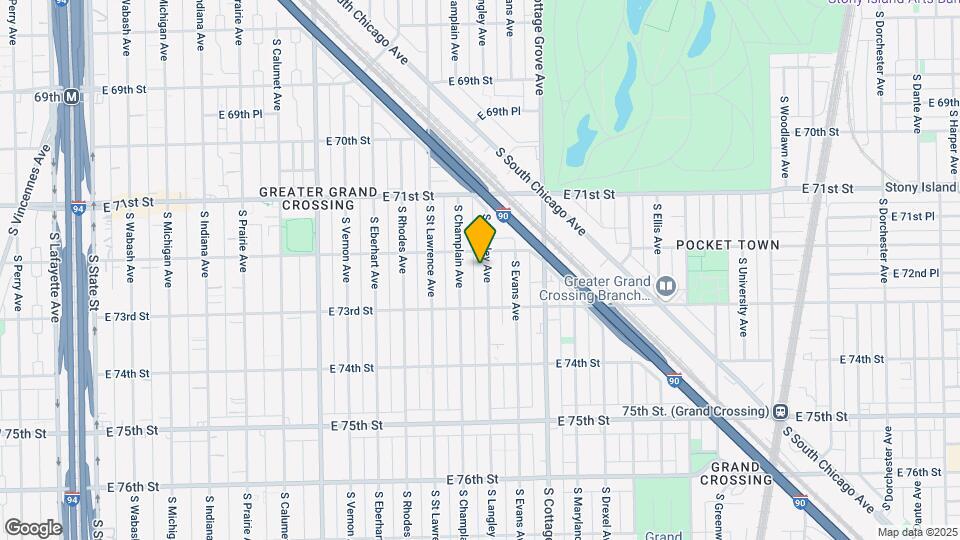 7216 S Langley Ave Map and Location Details