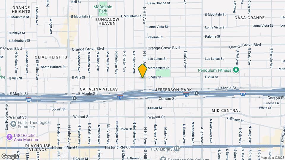 1380 E Villa St Map and Location Details
