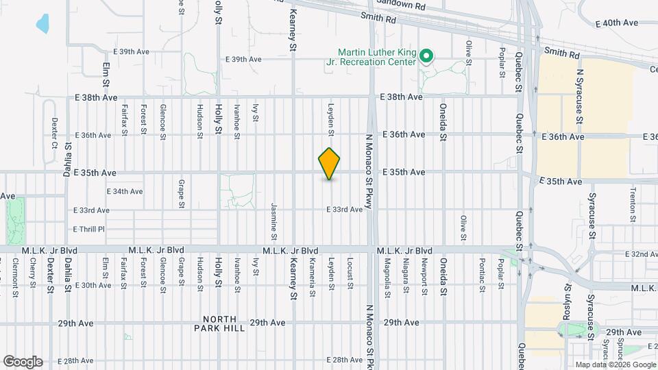 3361 Leyden St Map and Location Details