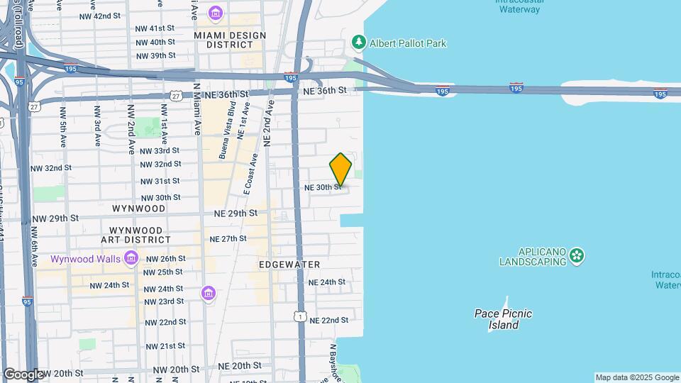 480 NE 30th St, Unit #1105 Map and Location Details