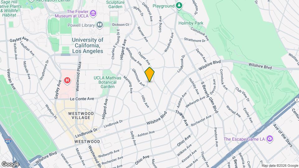 836 Westholme Ave Map and Location Details