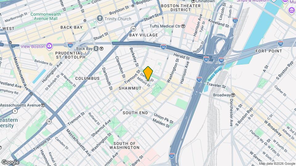 9 Milford St, Unit 302B Map and Location Details