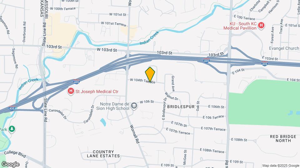 119 W 104th Ter Map and Location Details