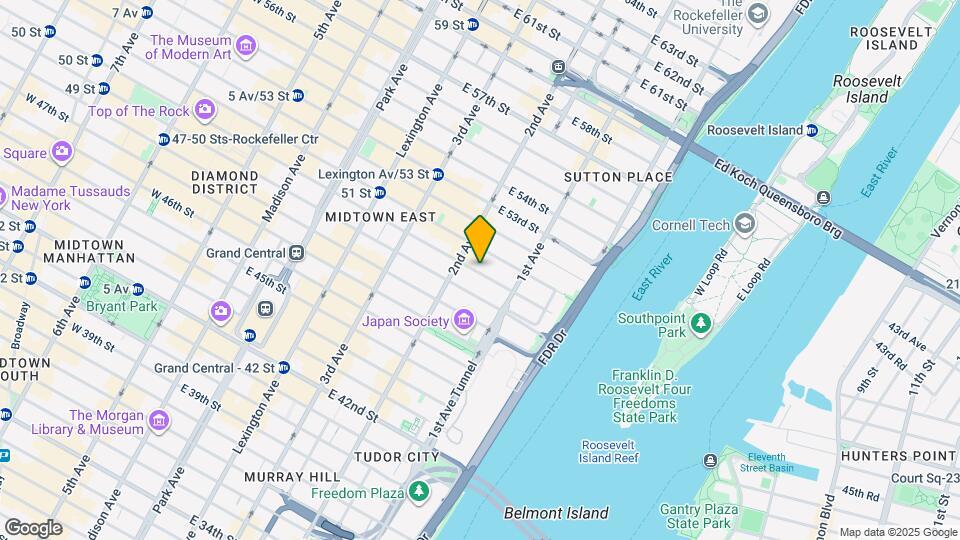 319 E 50th St Map and Location Details