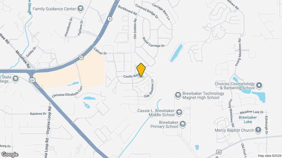 4025 Oak Shadow Ln Map and Location Details