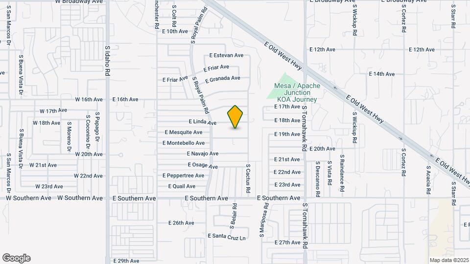1831 W Starfire Ave Mapa y Detalles de la Ubicación