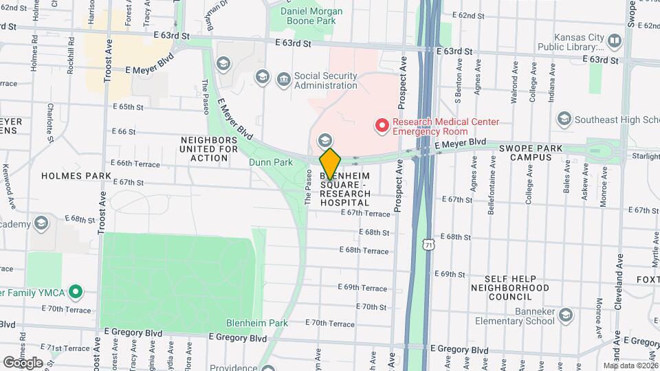 6627 Brooklyn Ave Map and Location Details
