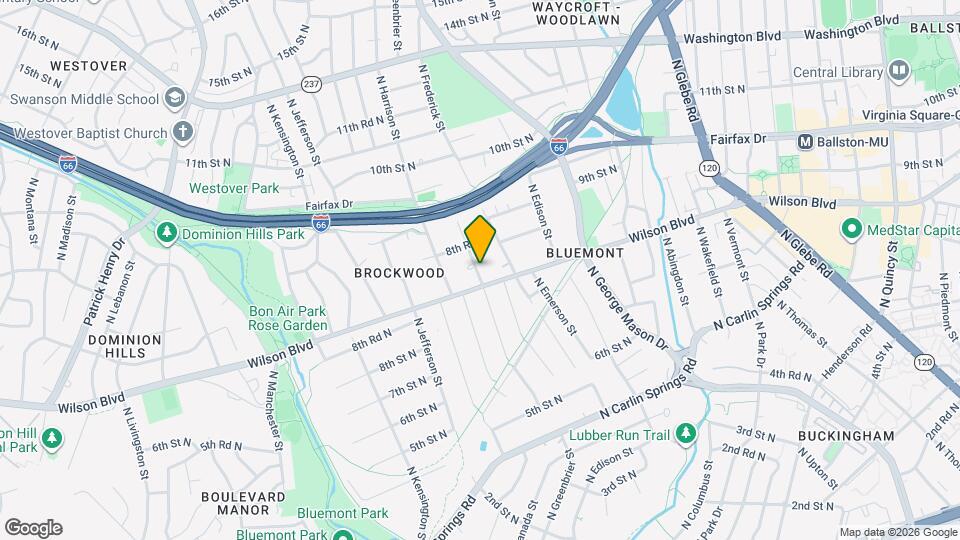 845 N Greenbrier St Mapa y Detalles de la Ubicación