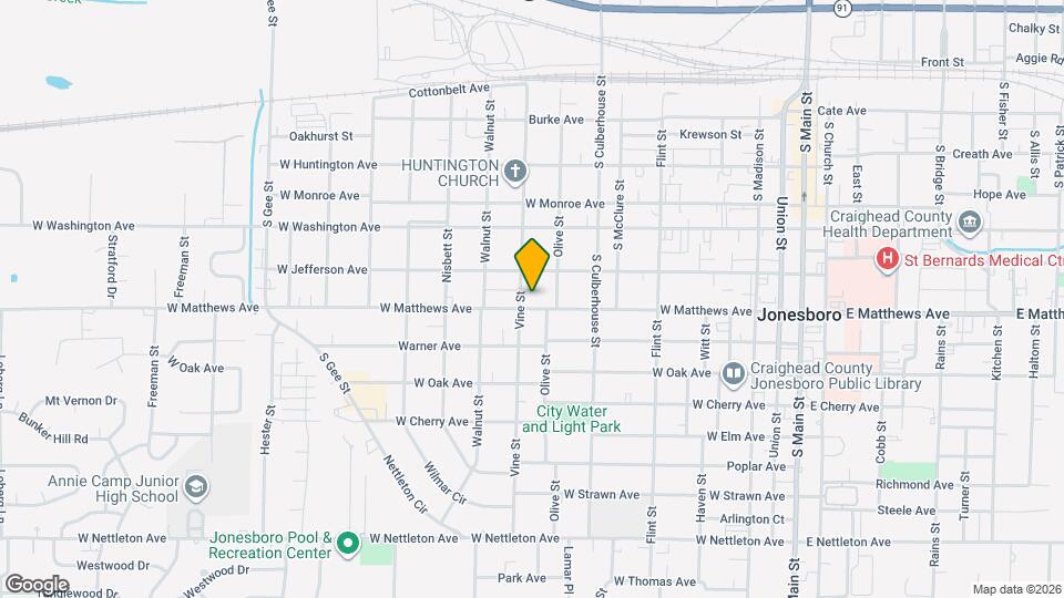 818 W Matthews Ave Mapa y Detalles de la Ubicación