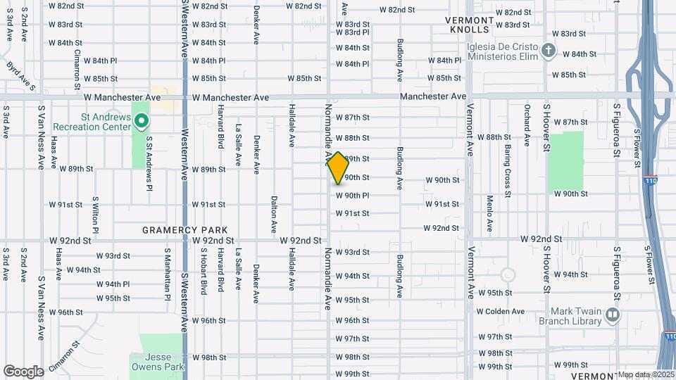 1341 W 90th Pl Map and Location Details