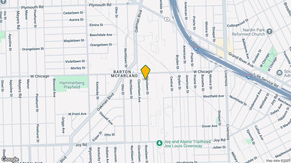 9431 Roselawn St Mapa y Detalles de la Ubicación