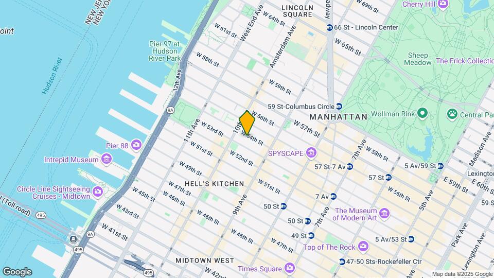 442-444 W 54th St Mapa y Detalles de la Ubicación