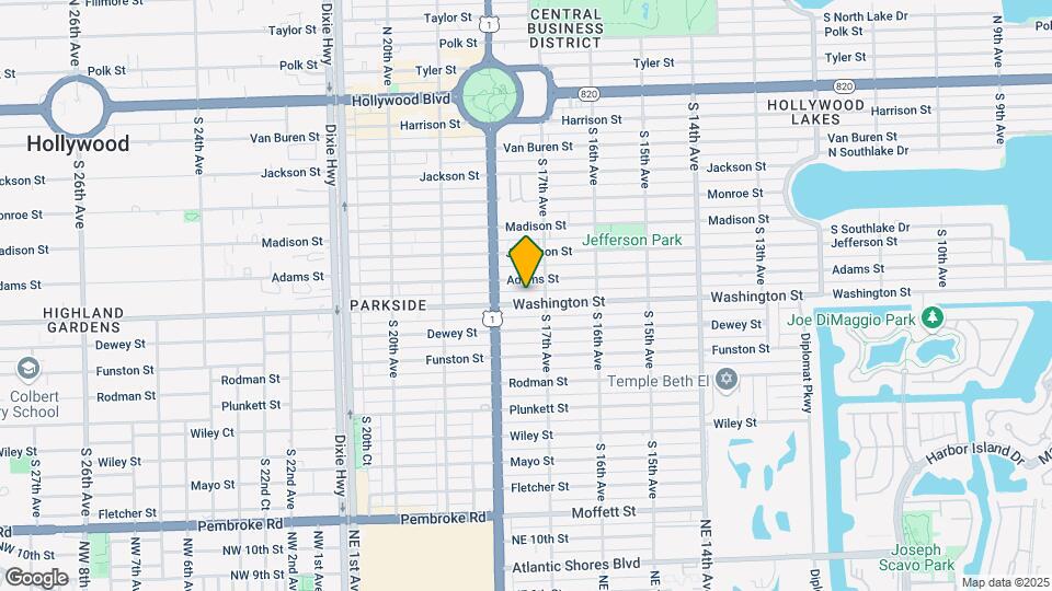 1727 Washington St Map and Location Details