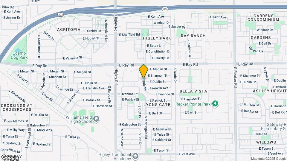 1716 S Martingale Rd Map and Location Details
