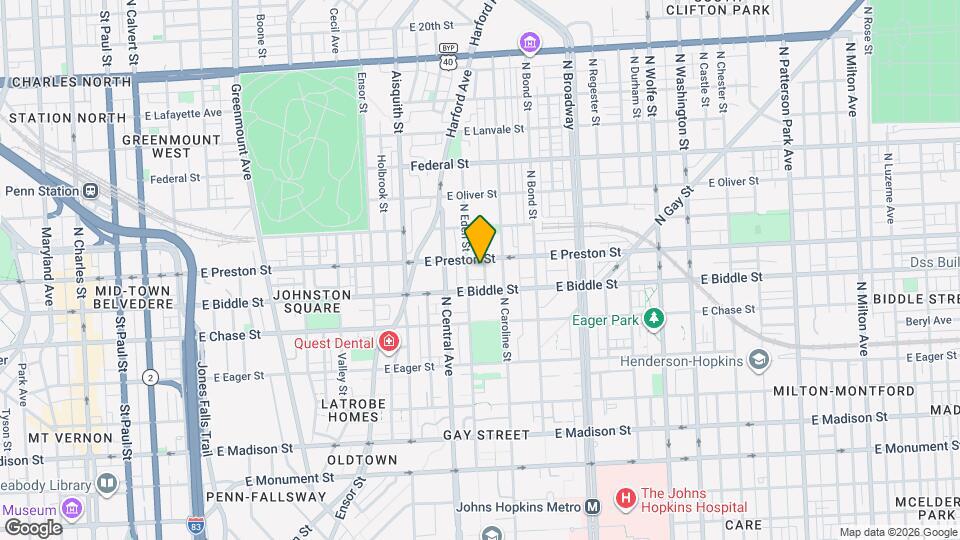 1222 N Spring St Map and Location Details