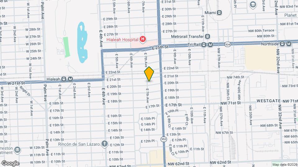 705 E 20th St Map and Location Details