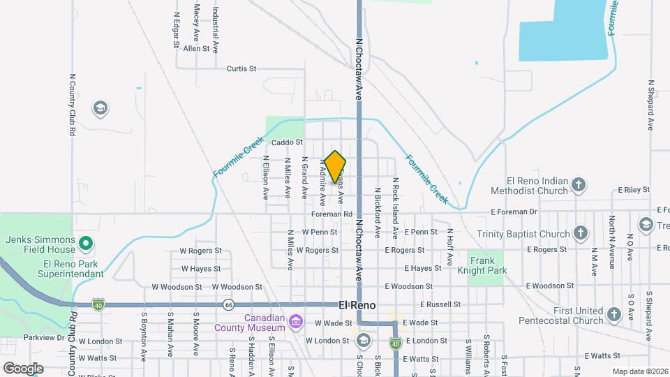 607 N Evans Ave Map and Location Details