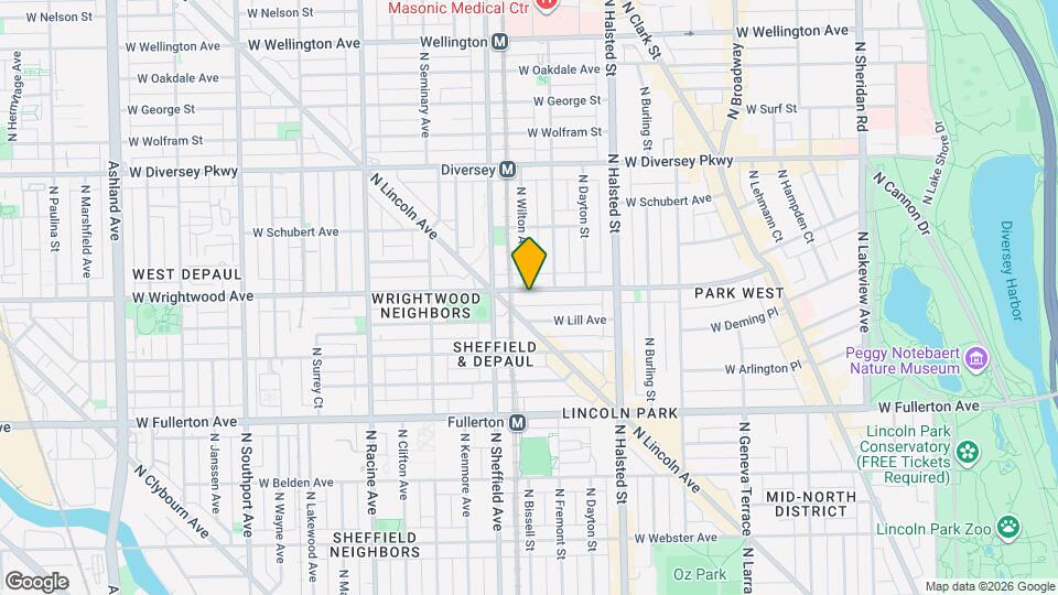 923 W Wrightwood Ave, Unit 3 Mapa y Detalles de la Ubicación